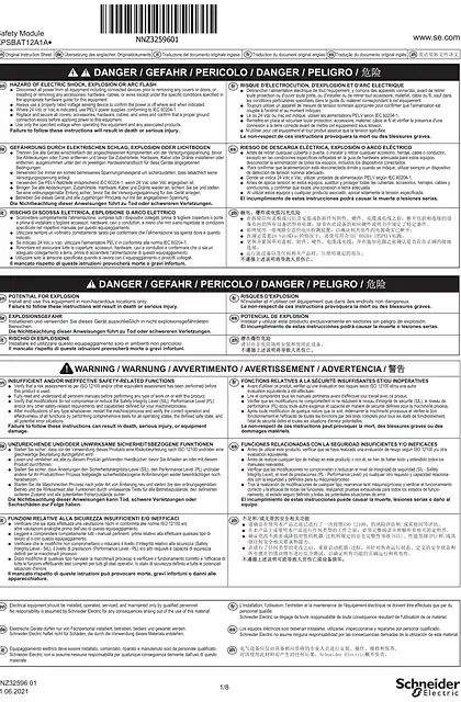 schneider施耐德Harmony XPS Universal - XPSBAT Safety Module_ Instruction Sheet A